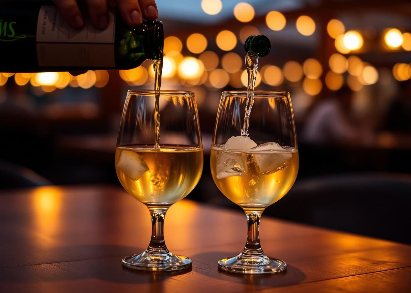 Calici di vino bianco friulano